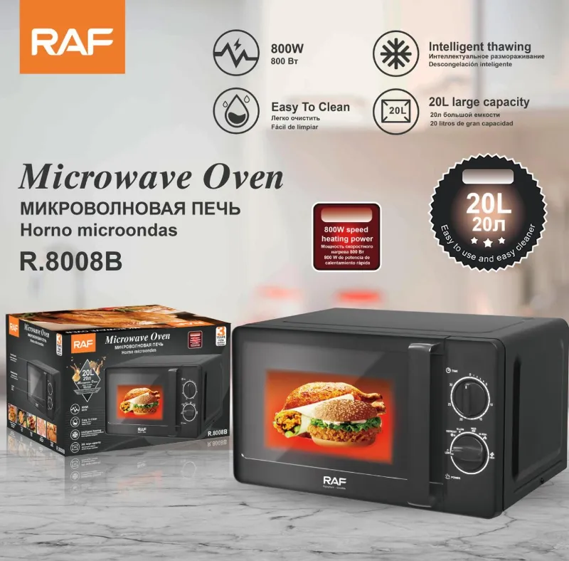 Microondas Raf 20L 800w Descongelado Inteligente