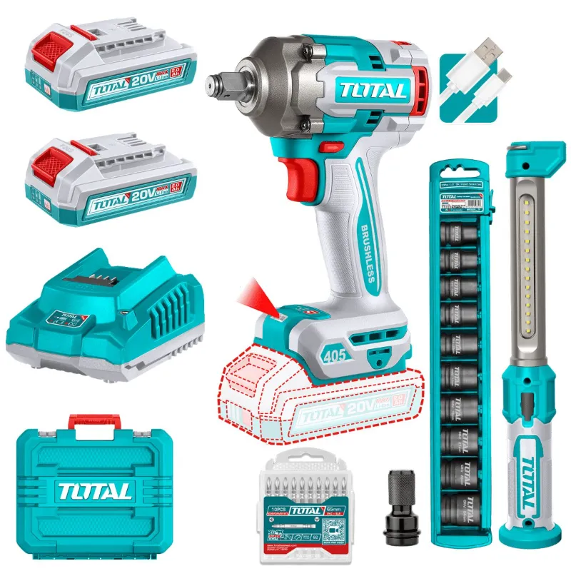 Kit Pistola De Impacto 400 Nm Con Accesorios - Total