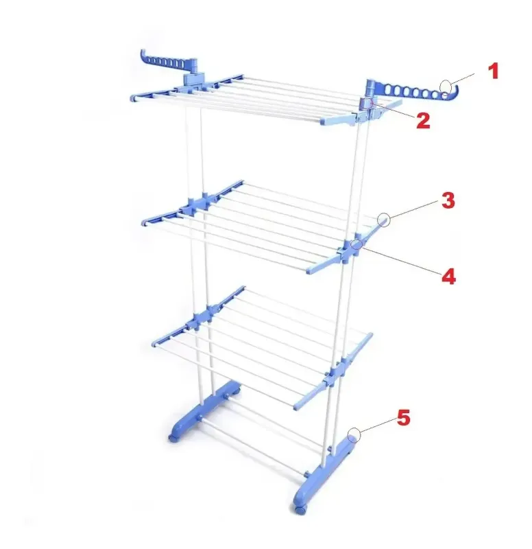 Tender tendedor vertical plegable de tres niveles x 1 unidad