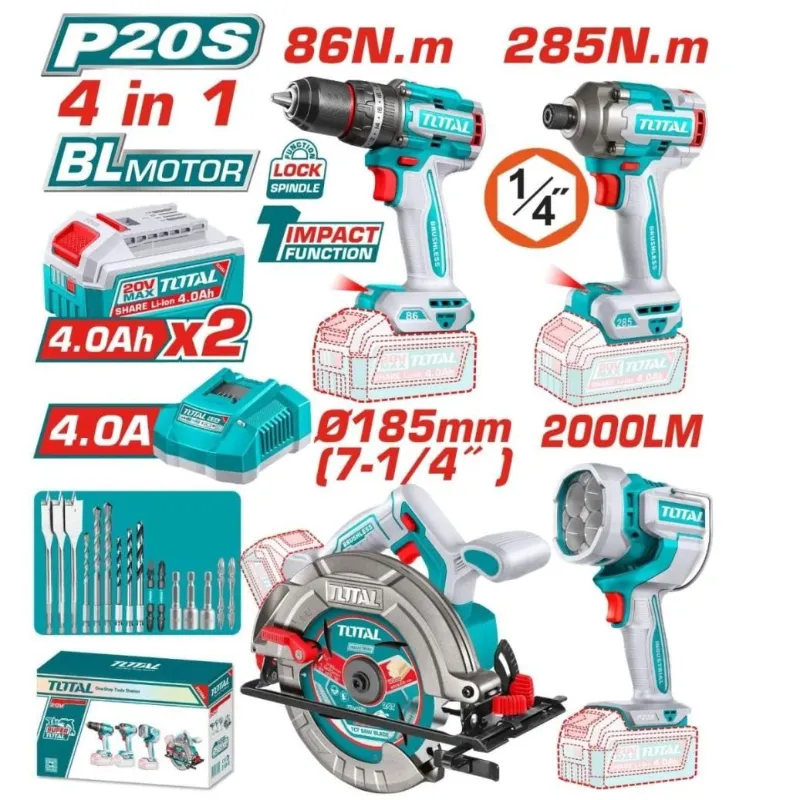 kit de herramientas inalámbricas 4 en 1 - Total